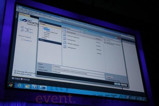 用Visual Studio 11 Express演示创建一个Win 8应用